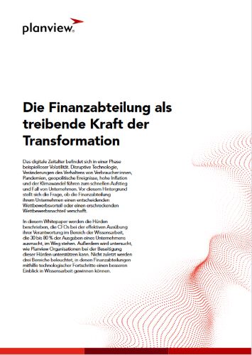 Die Finanzabteilung als treibende Kraft der Transformation